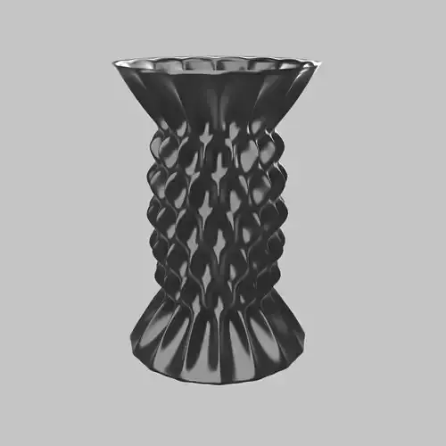 Vase porcelain black