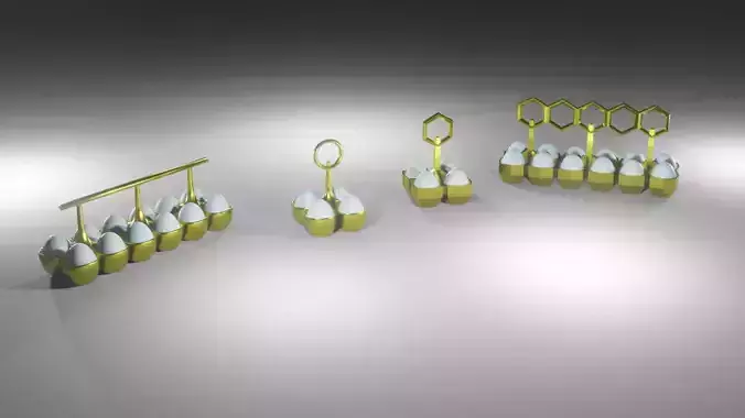 Egg Holders with Eggs