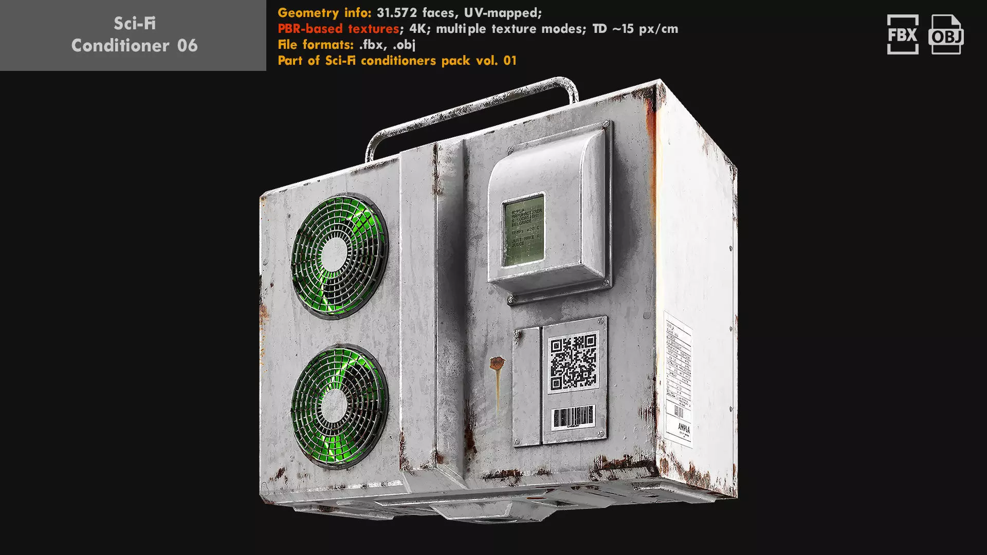 Sci-Fi air conditioner 06 3D model_0