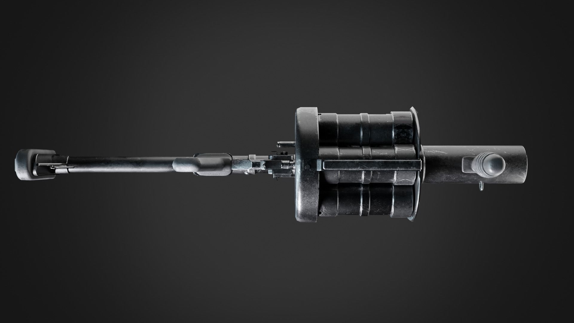 3D low-poly model of the RG-6 grenade launcher Low-poly 3D model_6