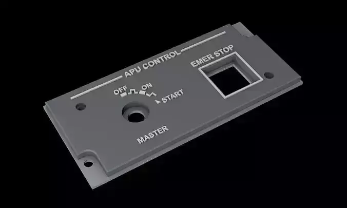 EMBRAER E1 OVERHEAD - APU CONTROL PANEL 3D print model