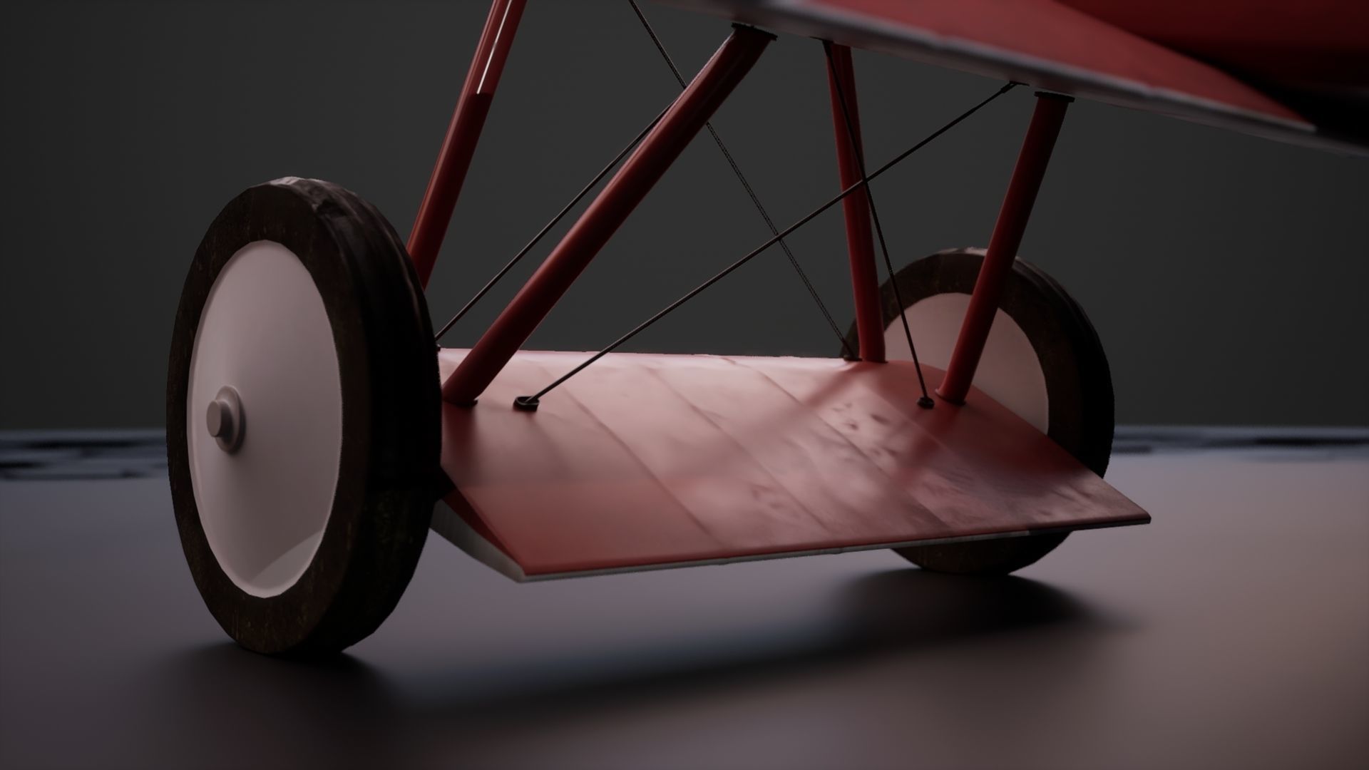 Fokker Dr1 - ww1 Red baron 3D model_11
