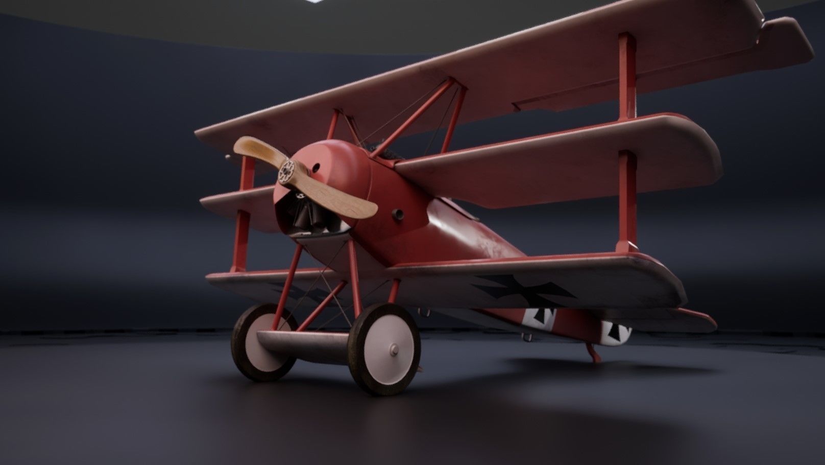 Fokker Dr1 - ww1 Red baron 3D model_13