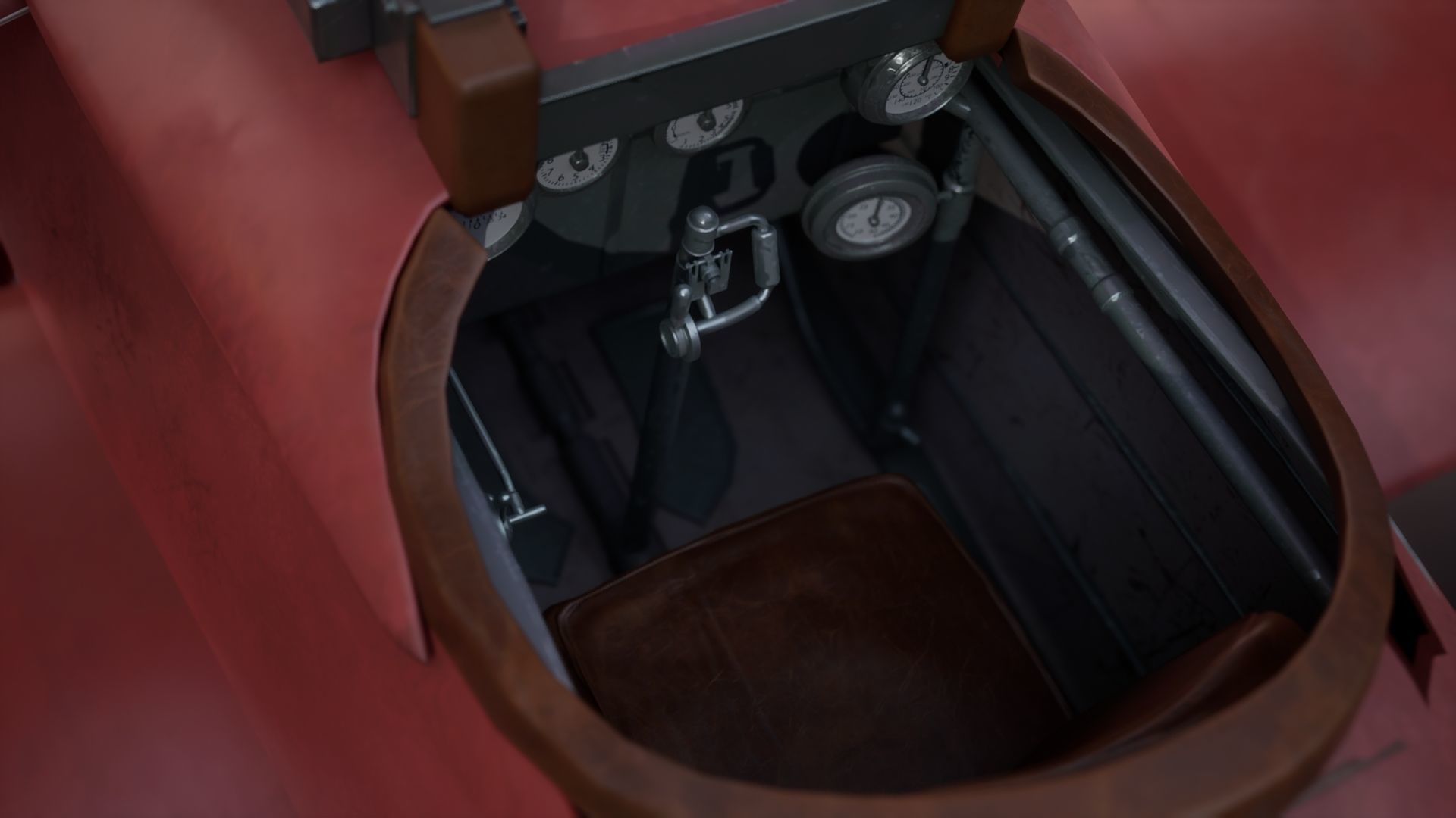 Fokker Dr1 - ww1 Red baron 3D model_9