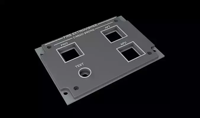 EMBRAER E1 OVERHEAD - FIRE EXTINGUISHER PANEL 3D print model