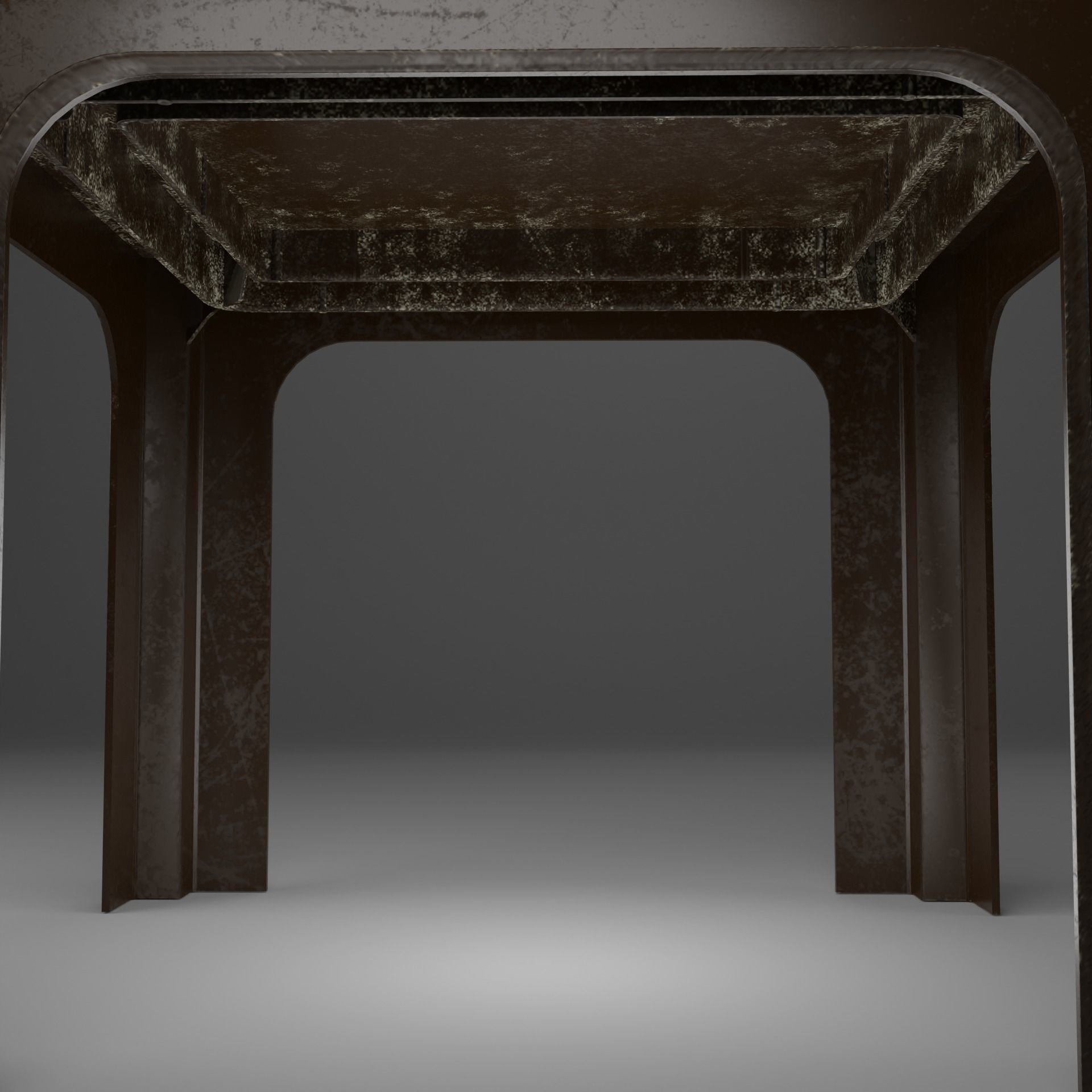 Plastic Table Low-poly 3D model_6