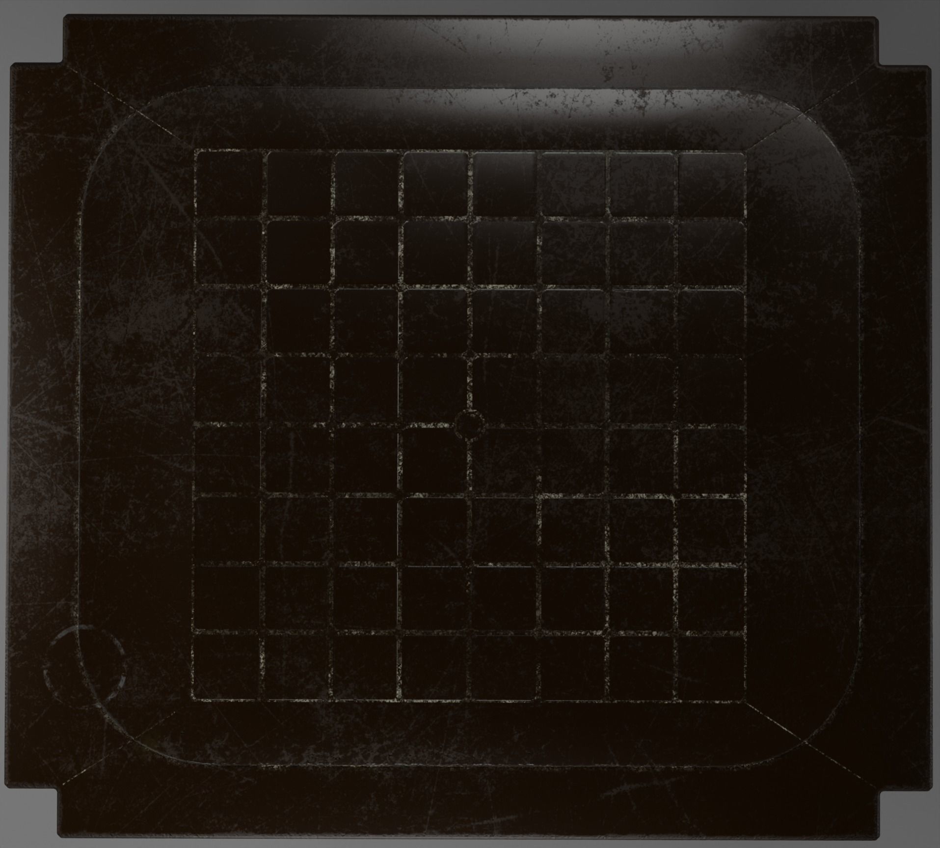 Plastic Table Low-poly 3D model_5