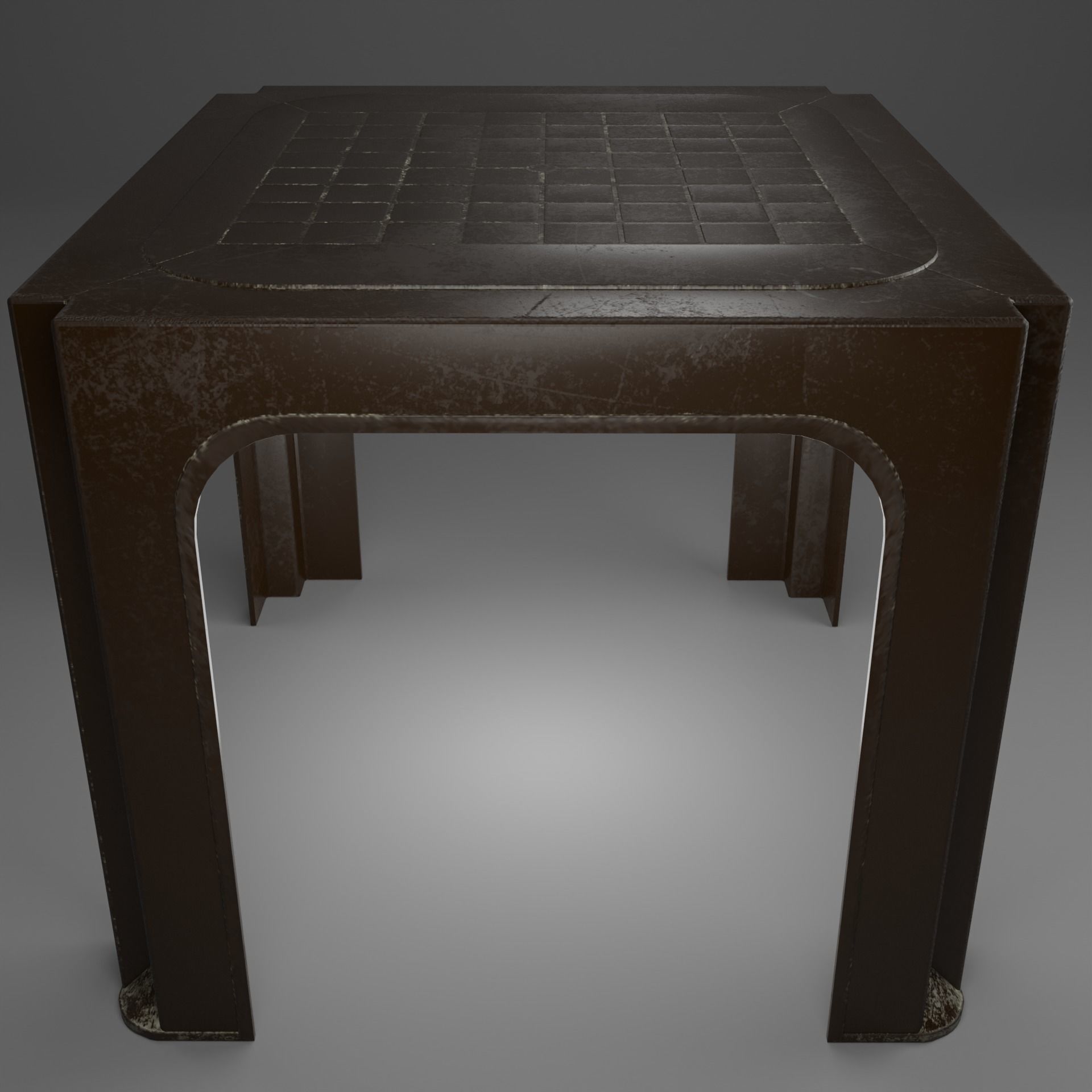 Plastic Table Low-poly 3D model_9