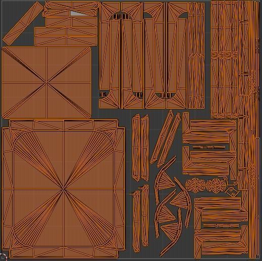 Plastic Table Low-poly 3D model_12