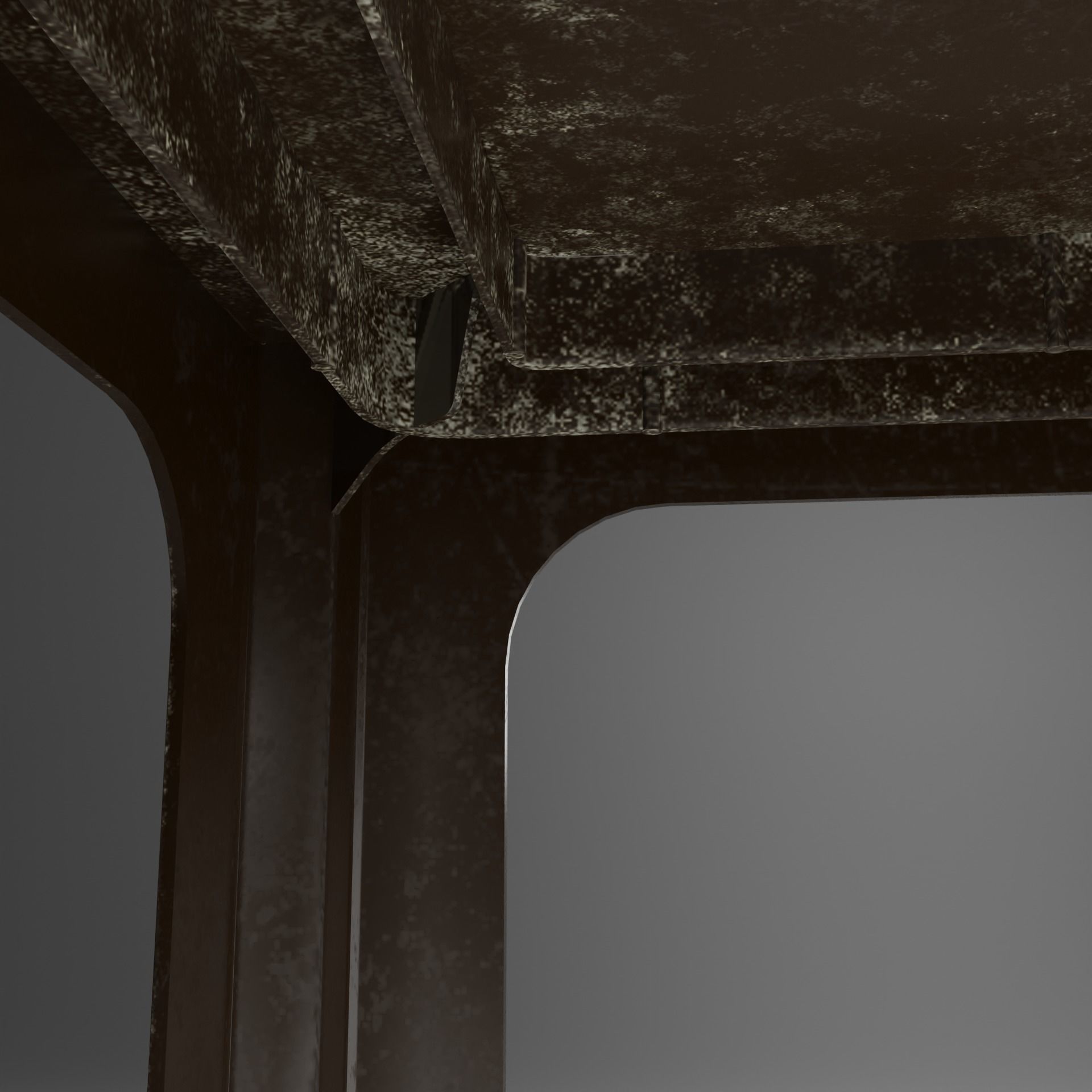 Plastic Table Low-poly 3D model_7