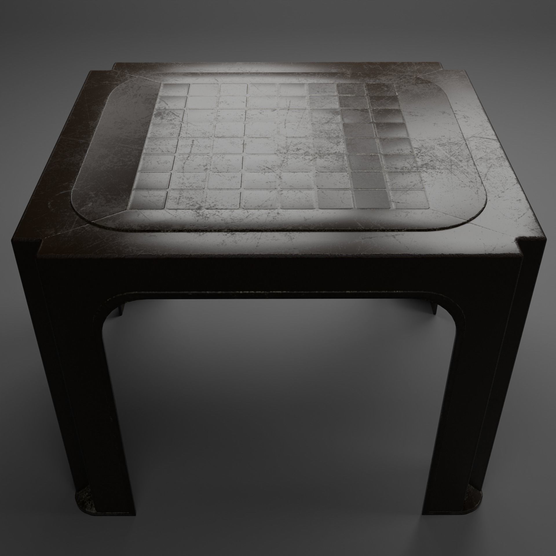 Plastic Table Low-poly 3D model_13