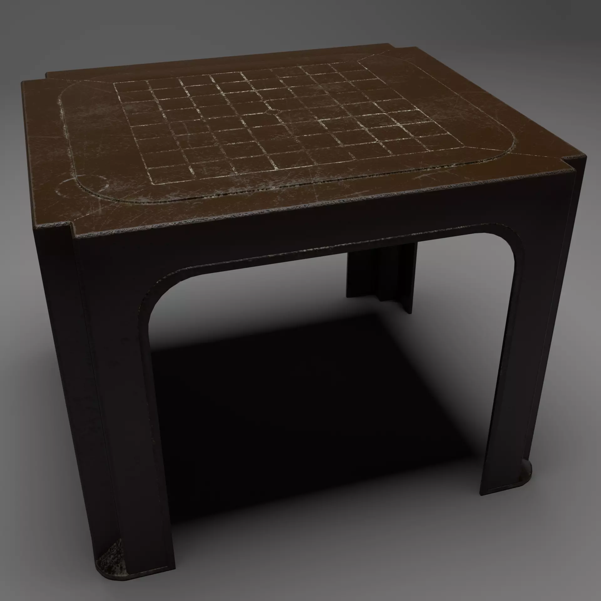 Plastic Table Low-poly 3D model_0