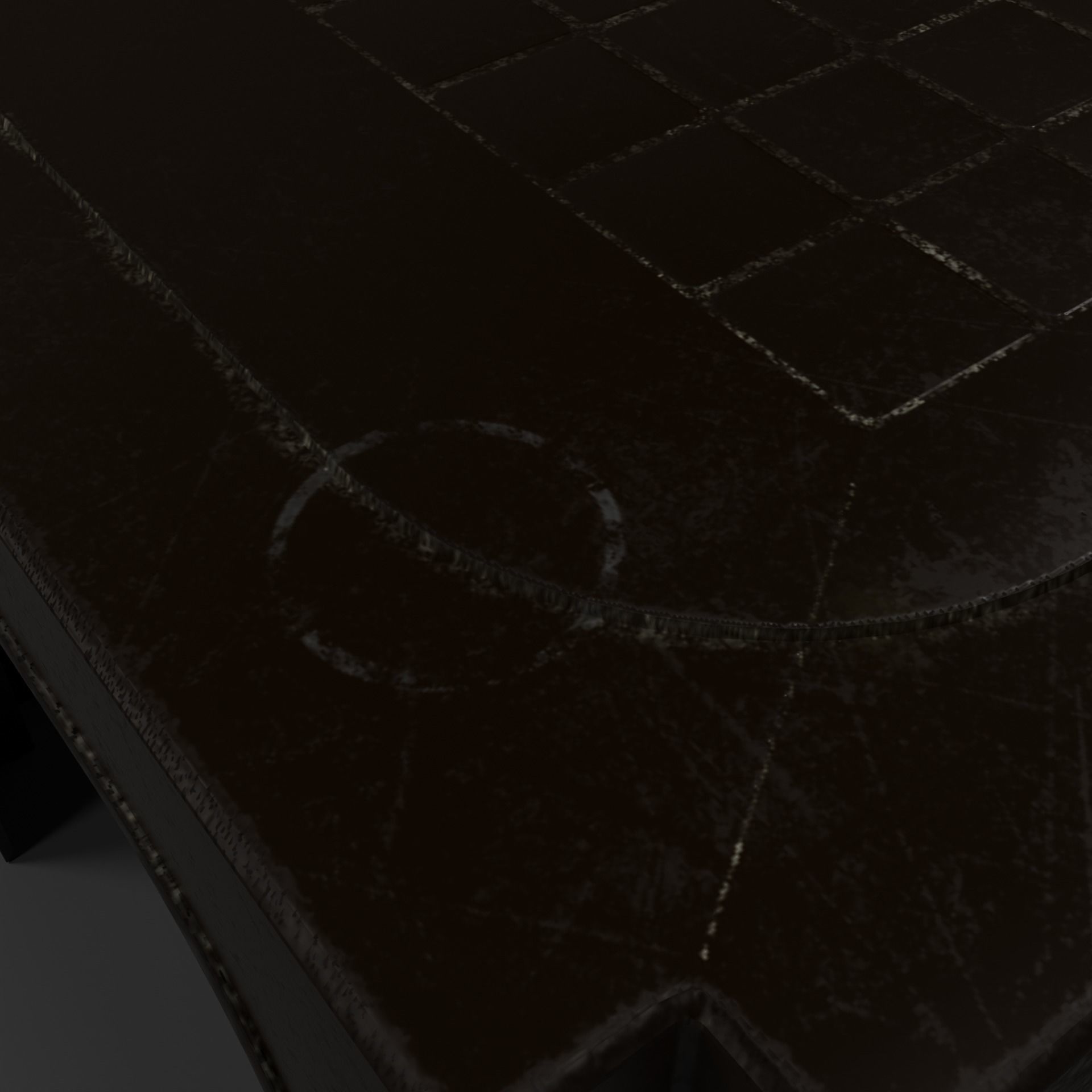 Plastic Table Low-poly 3D model_11