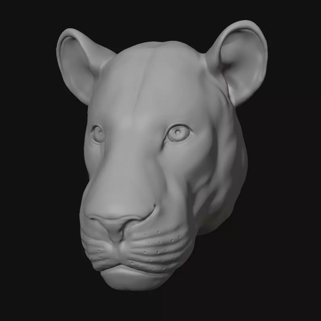 Lion Head 3D print model_0