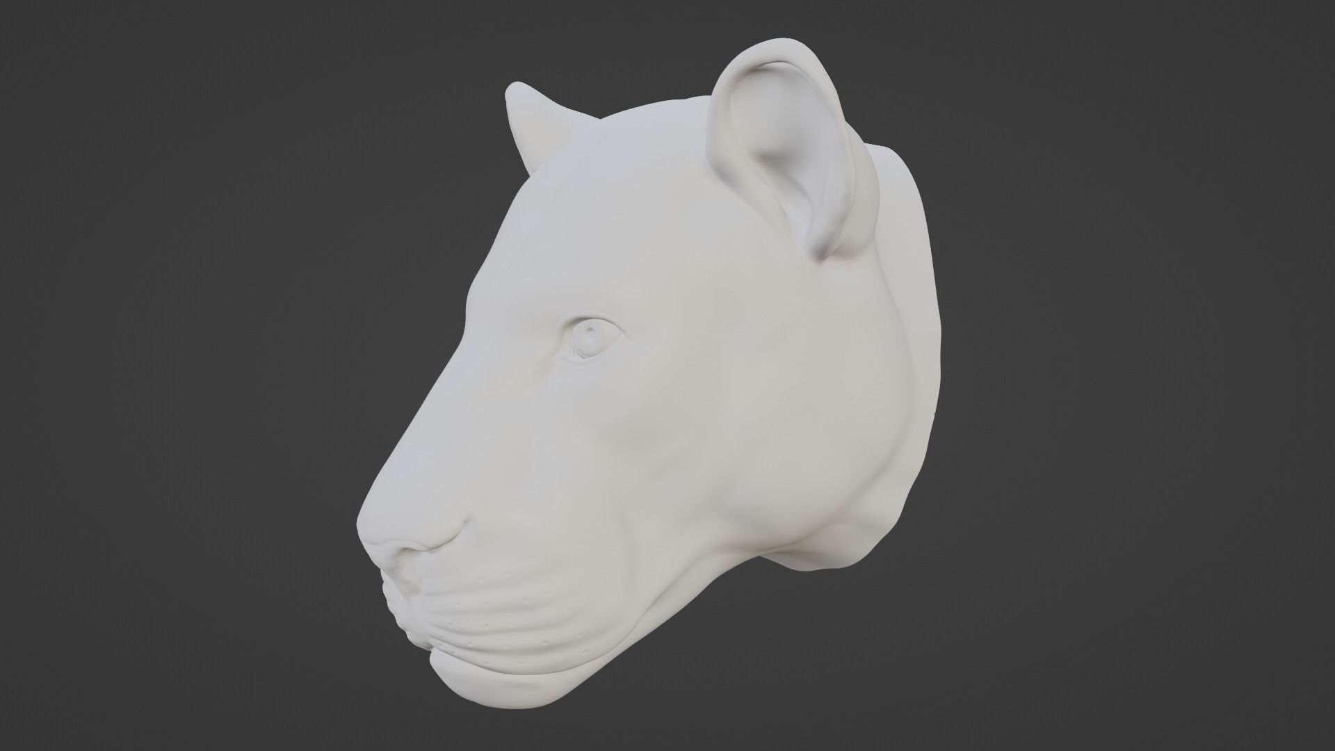 Lion Head 3D print model_3