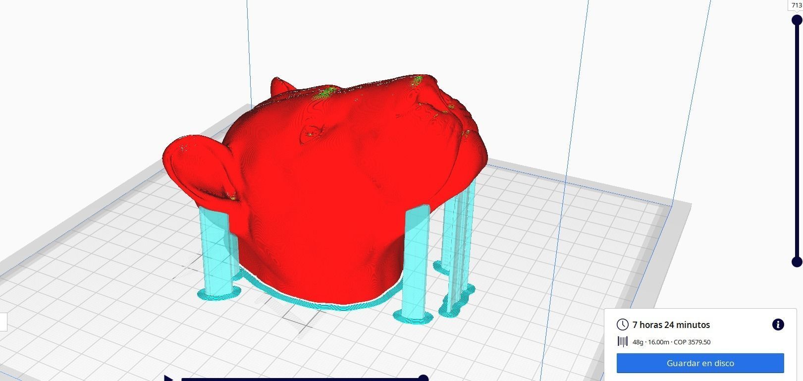 Lion Head 3D print model_4