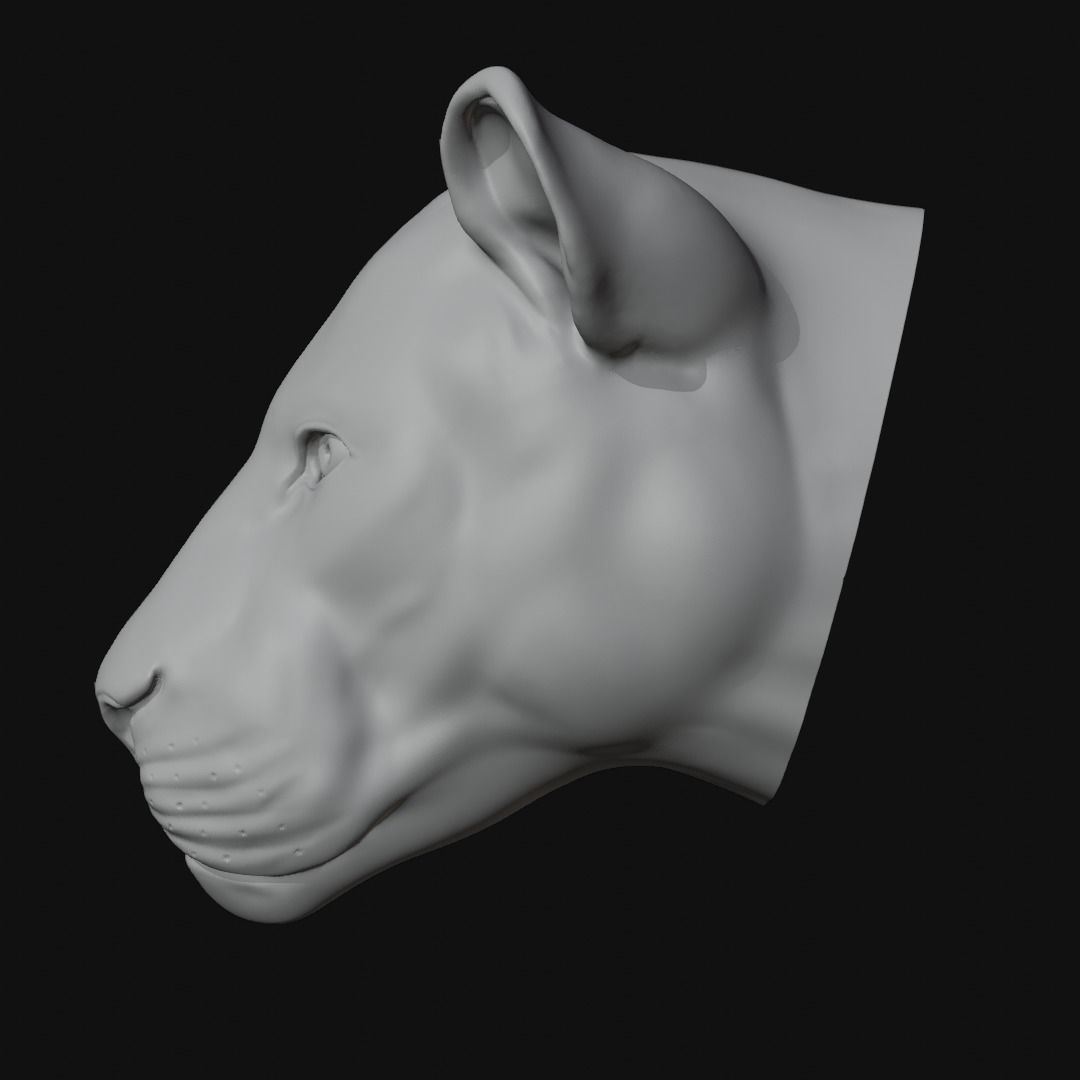 Lion Head 3D print model_1