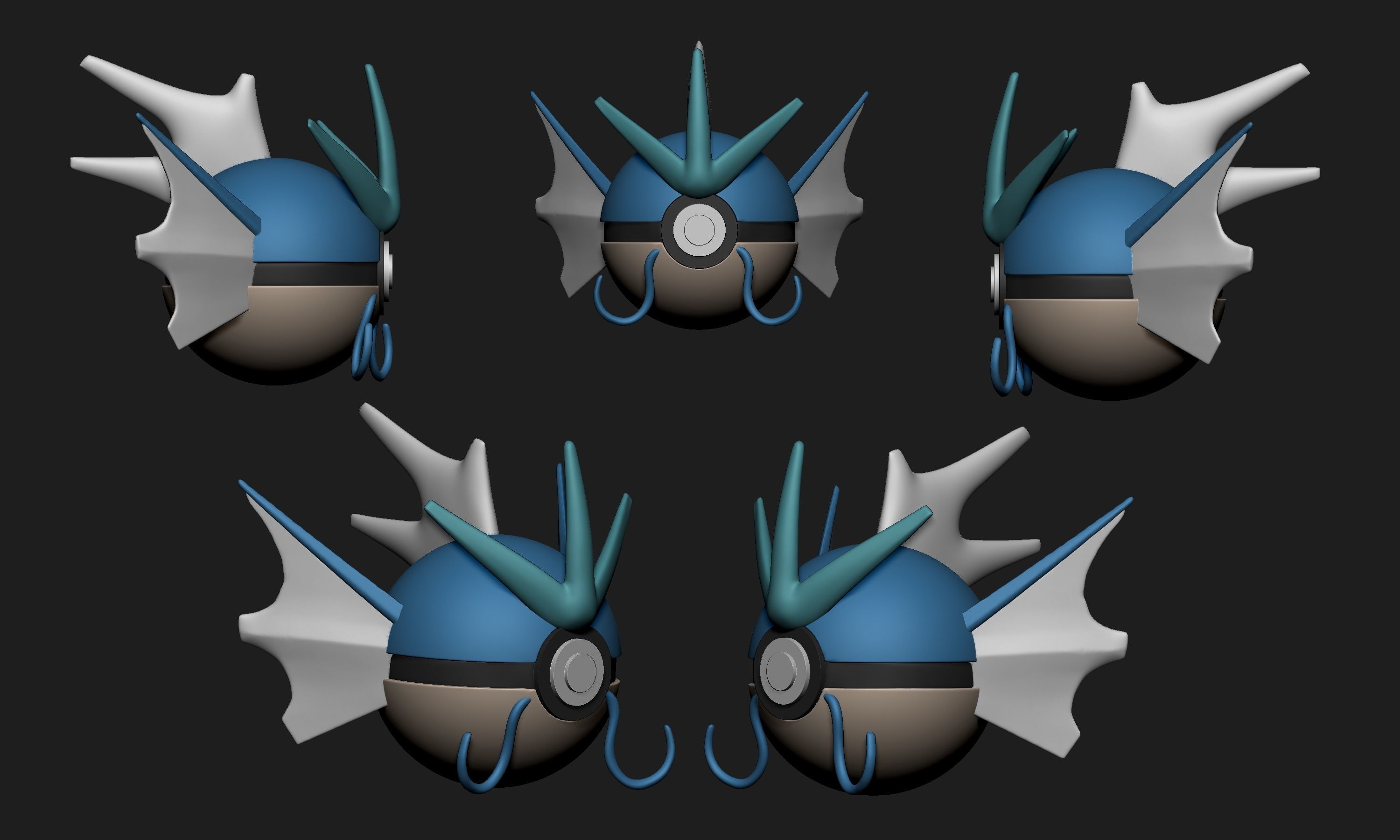 Pokemon Gyarados Pokeball 3D print model_2