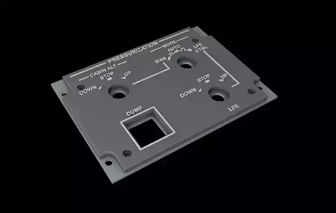 EMBRAER E1 OVERHEAD - PRESSURIZATION PANEL 3D print model