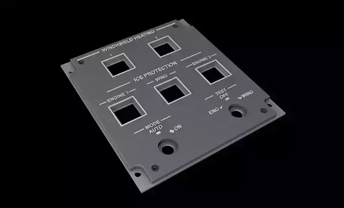 EMBRAER E1 OVERHEAD - WINDSHIELD HEAT ICE PROTECTION PANEL 3D print model