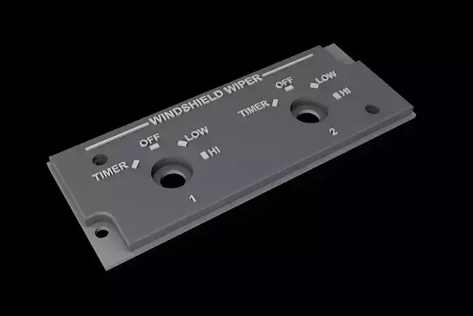 EMBRAER E1 OVERHEAD - WINDSHIELD WIPER PANEL 3D print model