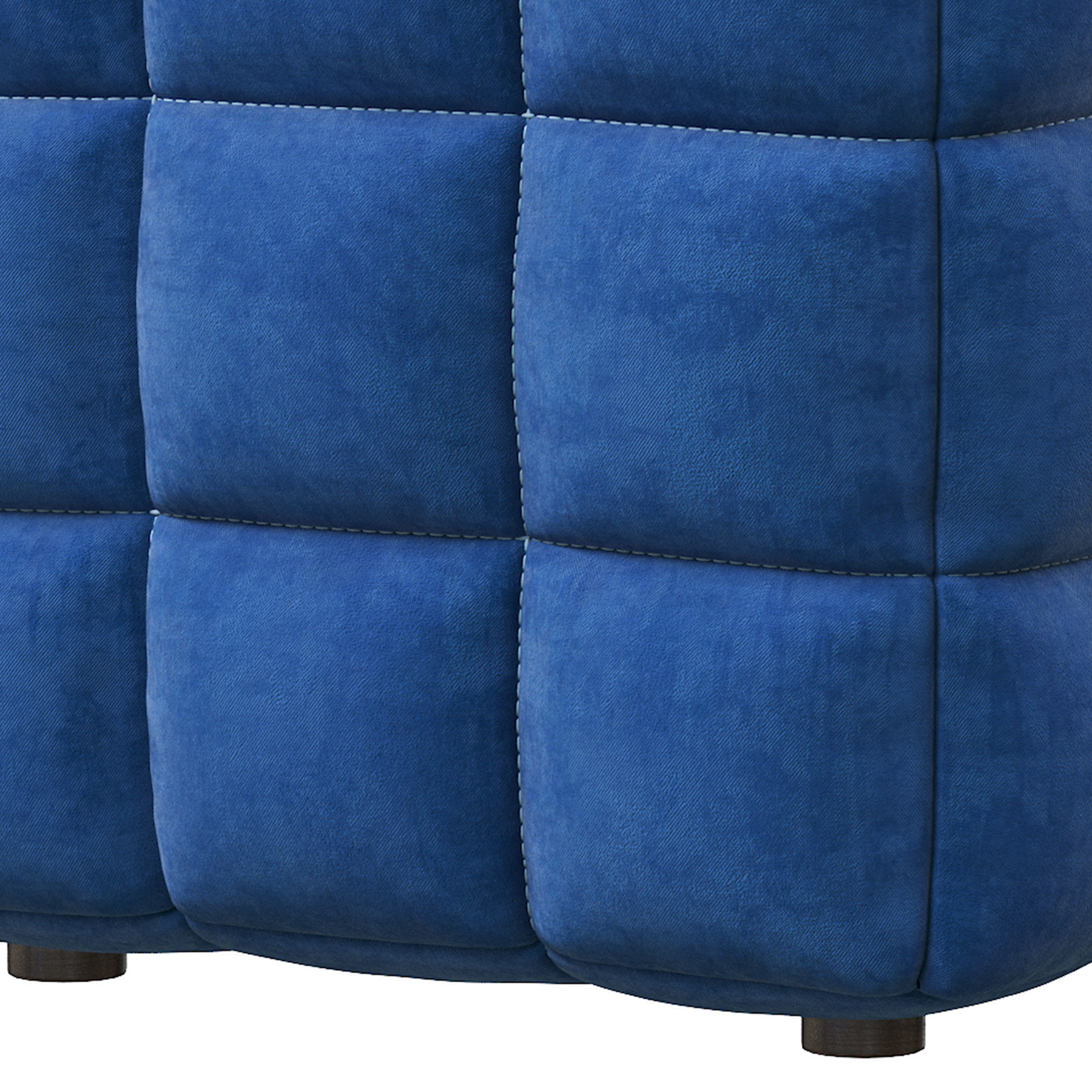BLUE VELVET TUFTED CUBE FOOTSTOOL OTTOMAN 3D model_20