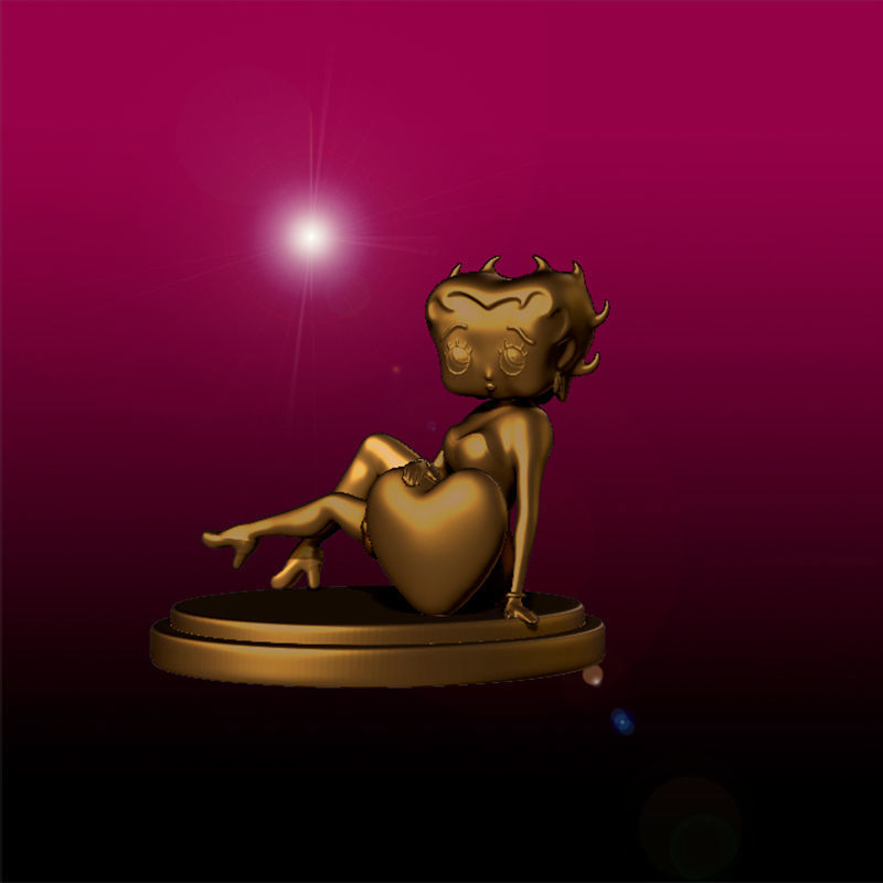Betty Boop Love 3D print model_2