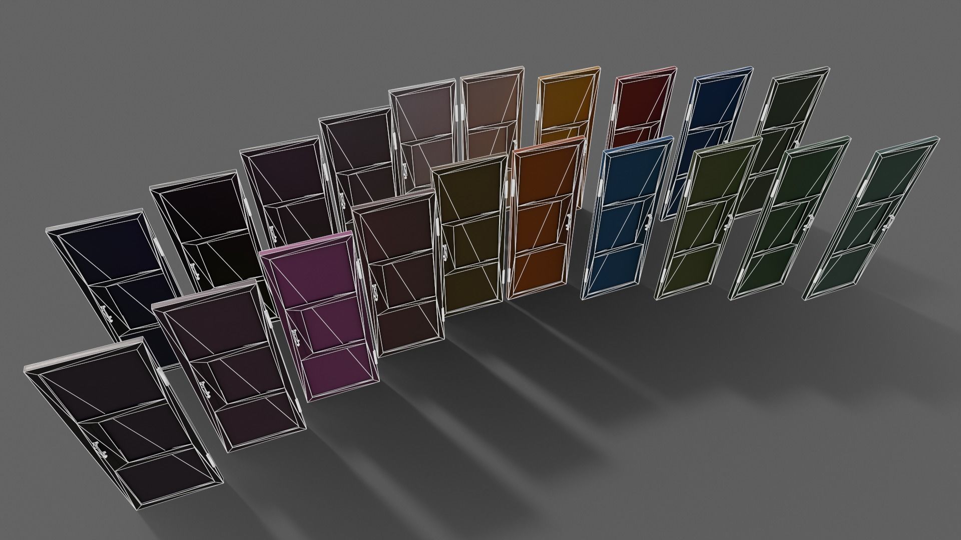 PBR Metal Door A1 Low-poly 3D model_23