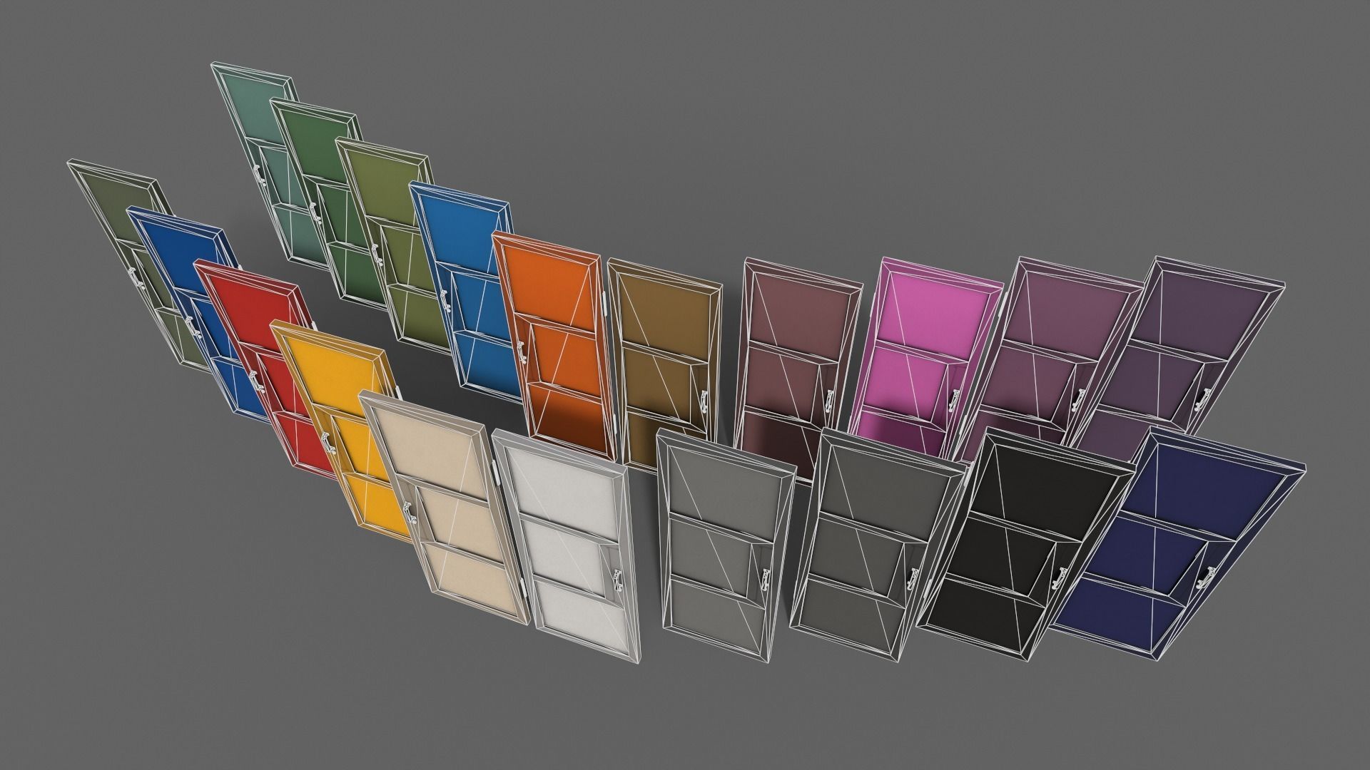 PBR Metal Door A1 Low-poly 3D model_22