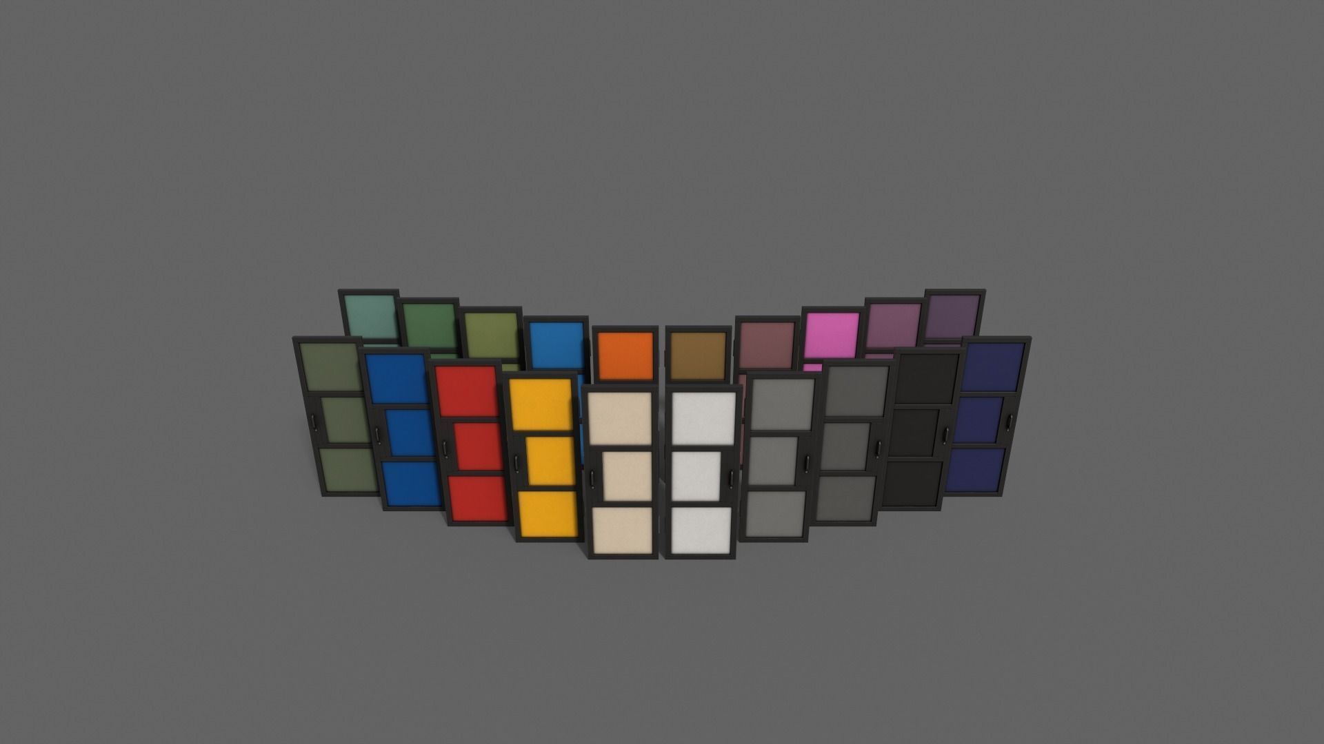 PBR Metal Door A1 Low-poly 3D model_3