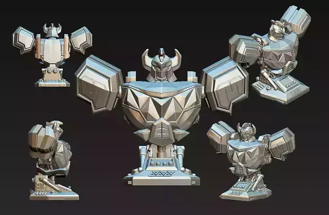 Power Rangers Mighty Morphin Megazord Bust 3D print model