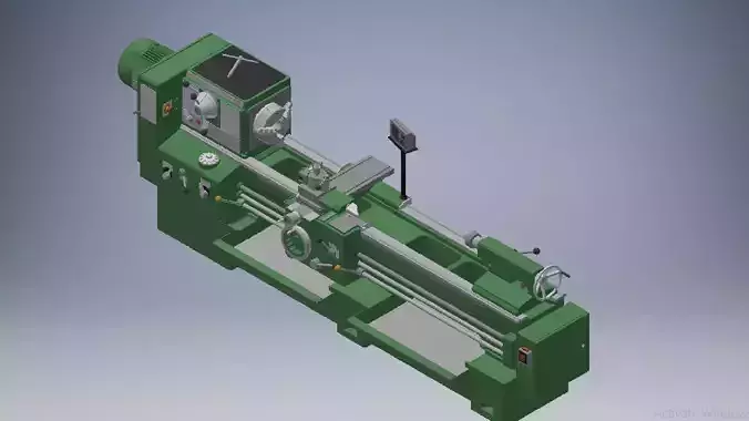 Conventional Lathe Machine 3Dmodel 3D model