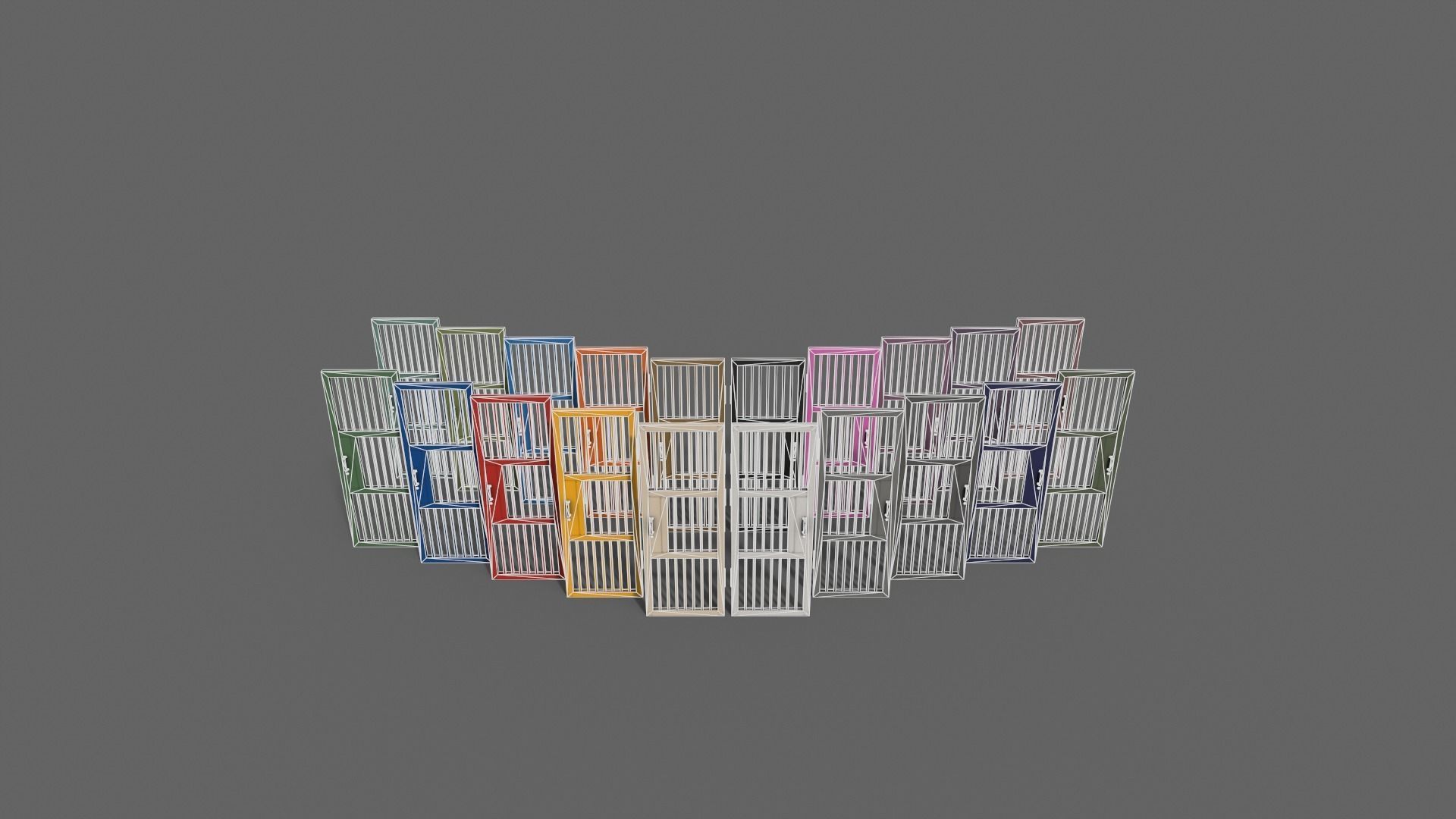 PBR Metal Door Gate A Low-poly 3D model_9