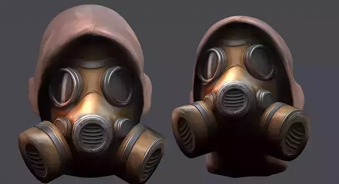 gas mask Helmet scifi military combat 3d futuristic technology