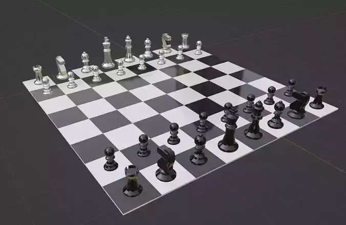 Metallic Chess Set