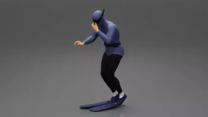 Scuba diver jumping from the boat in water