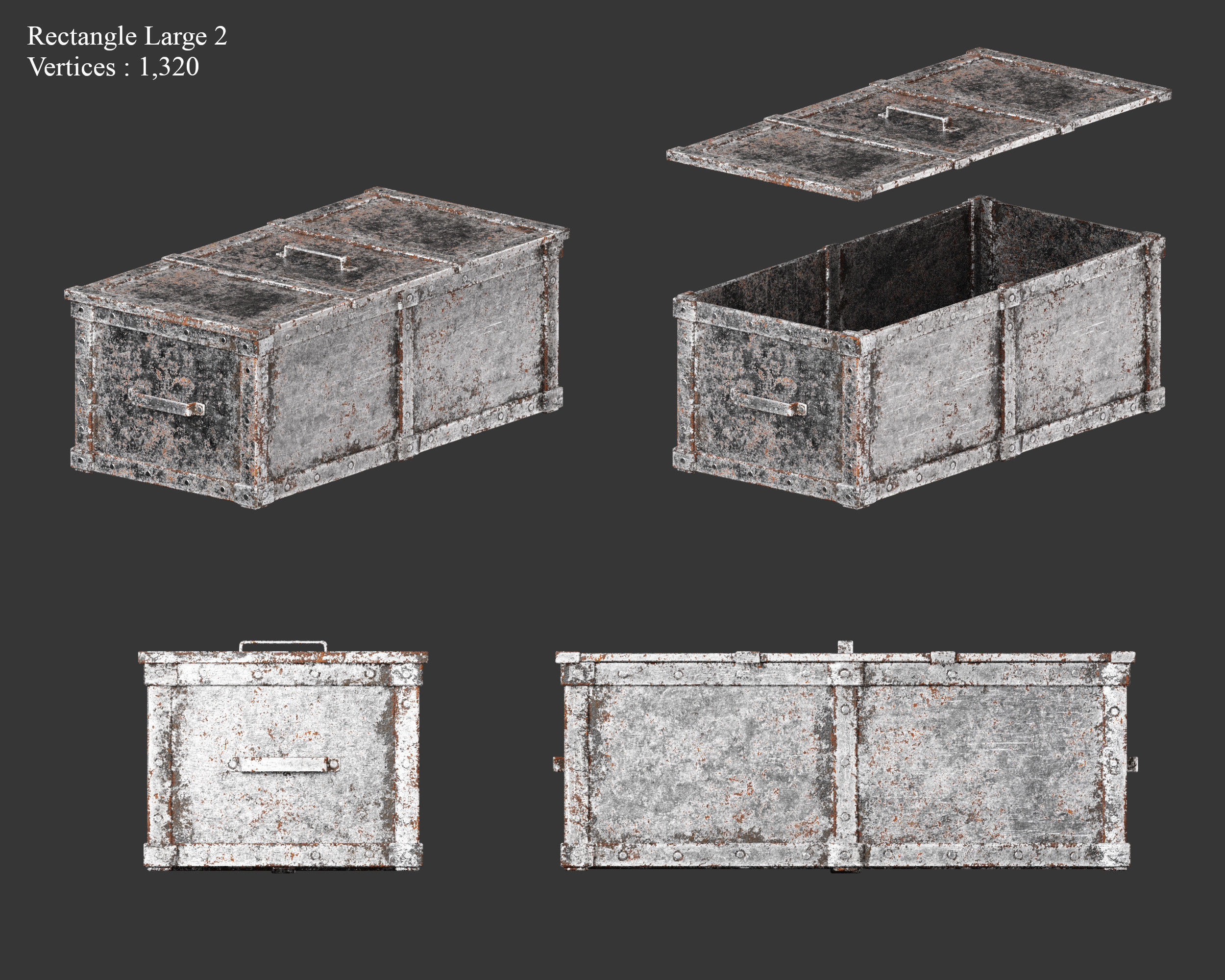 Medieval Collection Containers Metal Crates and Cans _26