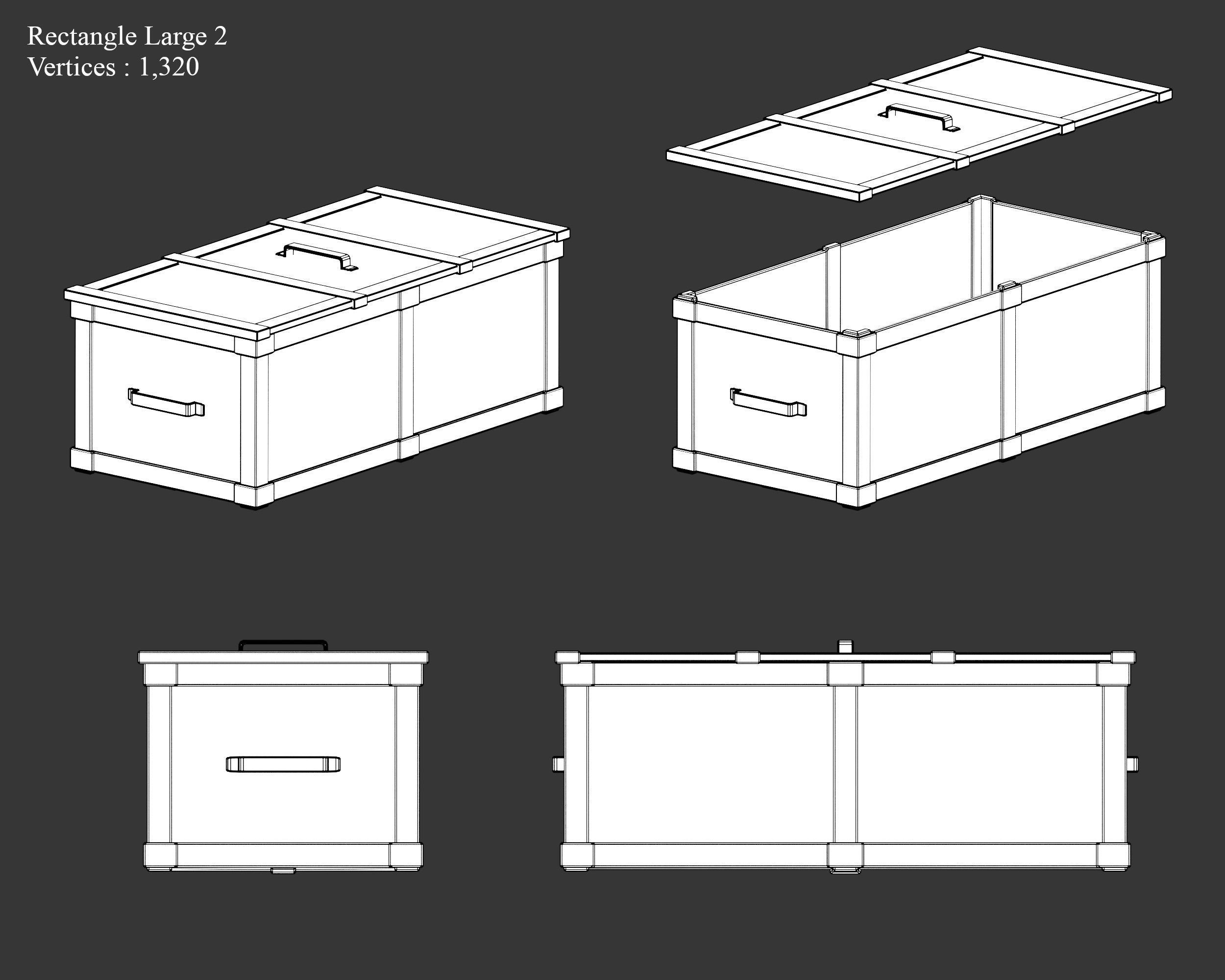 Medieval Collection Containers Metal Crates and Cans _27