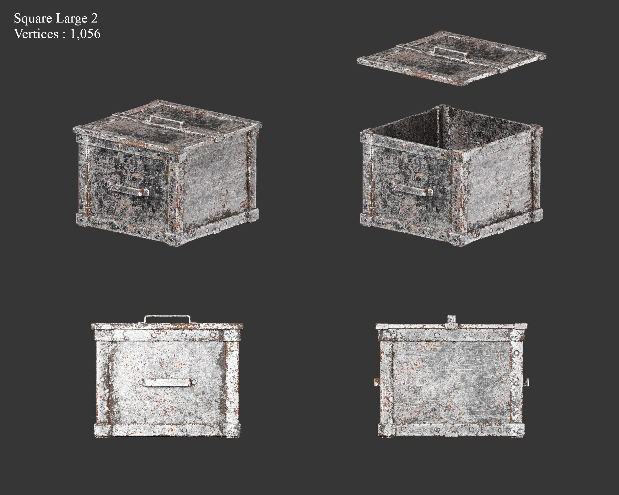 Medieval Collection Containers Metal Crates and Cans _32