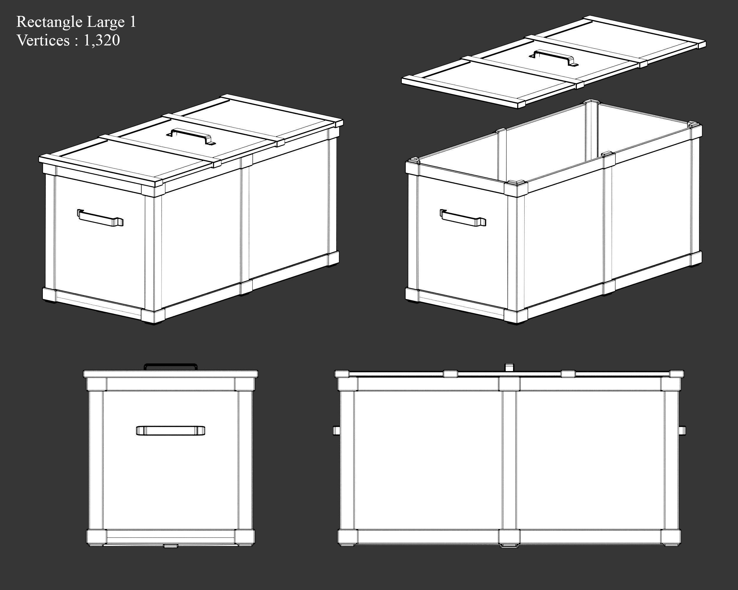 Medieval Collection Containers Metal Crates and Cans _25