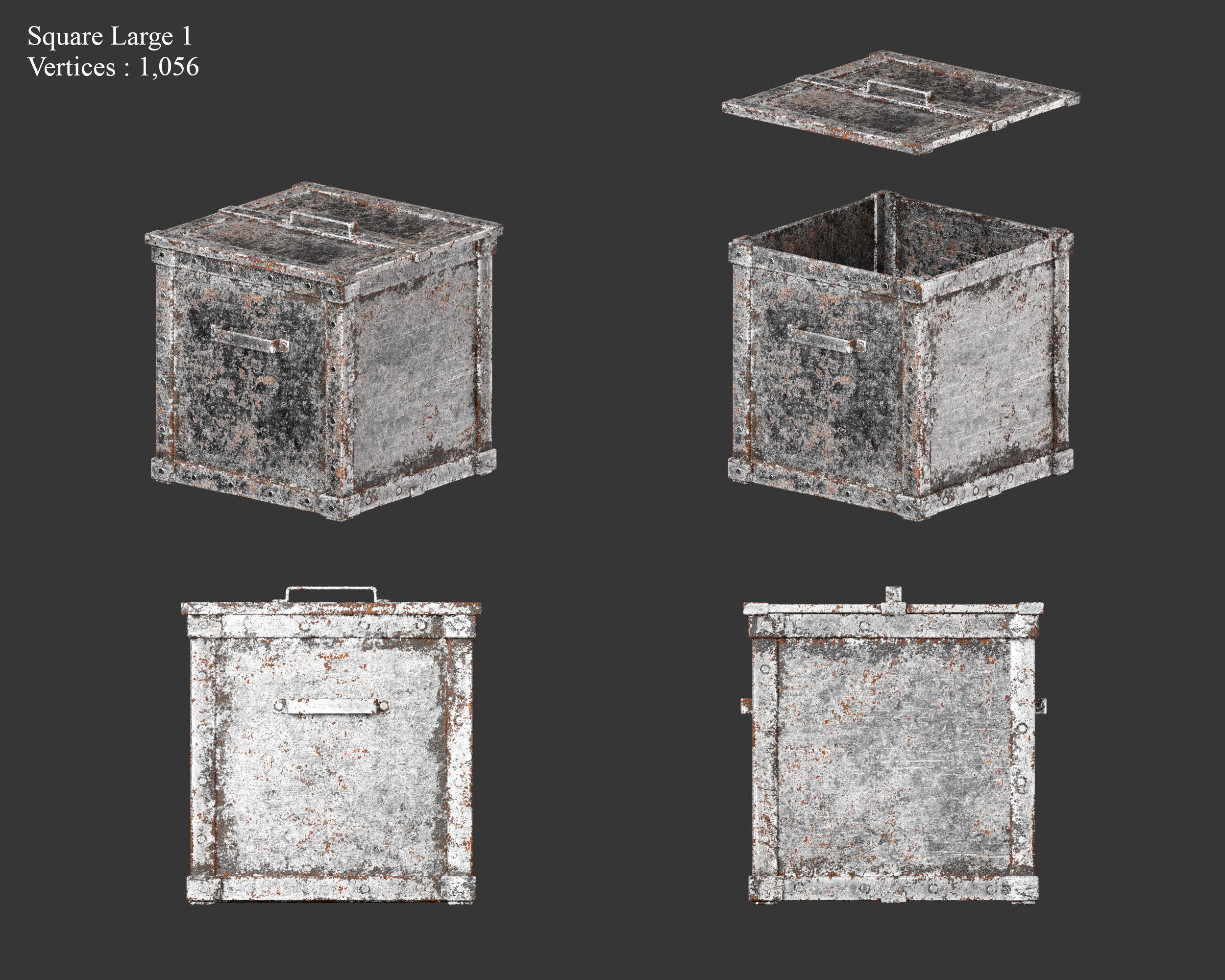 Medieval Collection Containers Metal Crates and Cans _30
