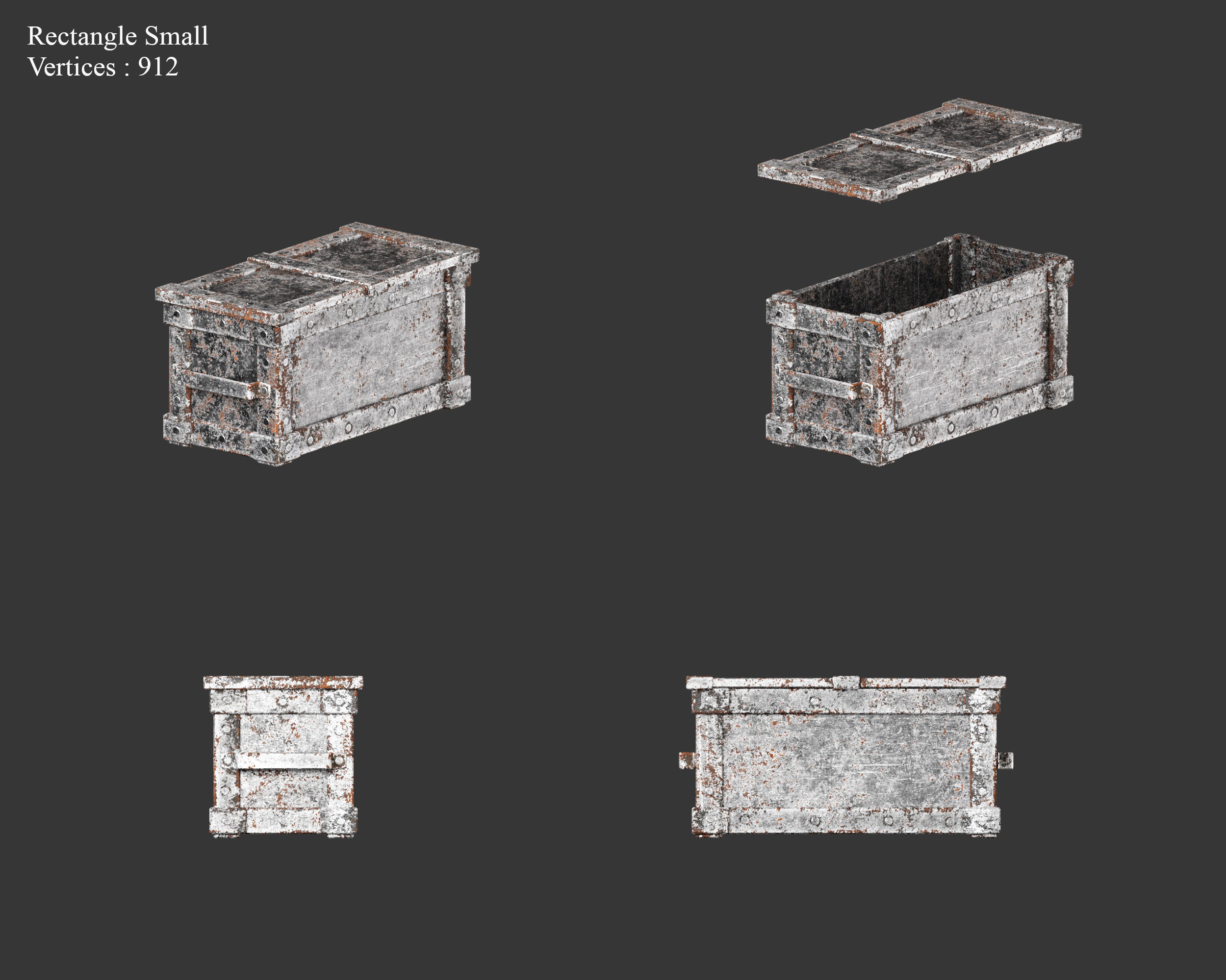 Medieval Collection Containers Metal Crates and Cans _28