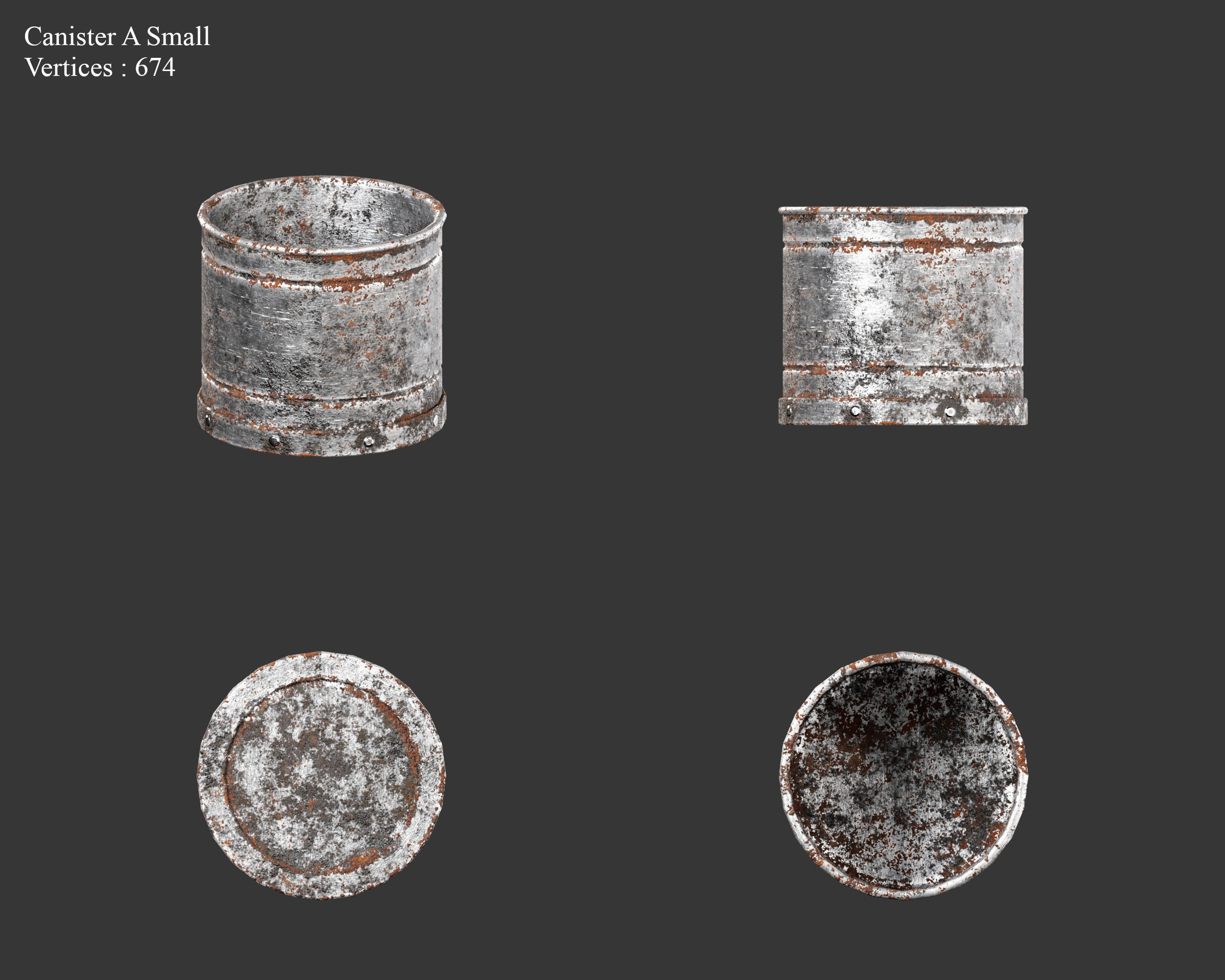 Medieval Collection Containers Metal Crates and Cans _10