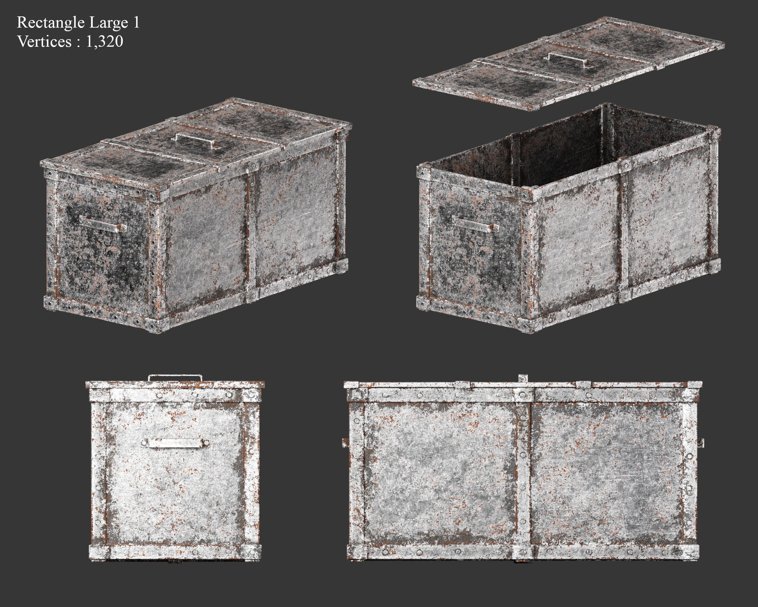 Medieval Collection Containers Metal Crates and Cans _24