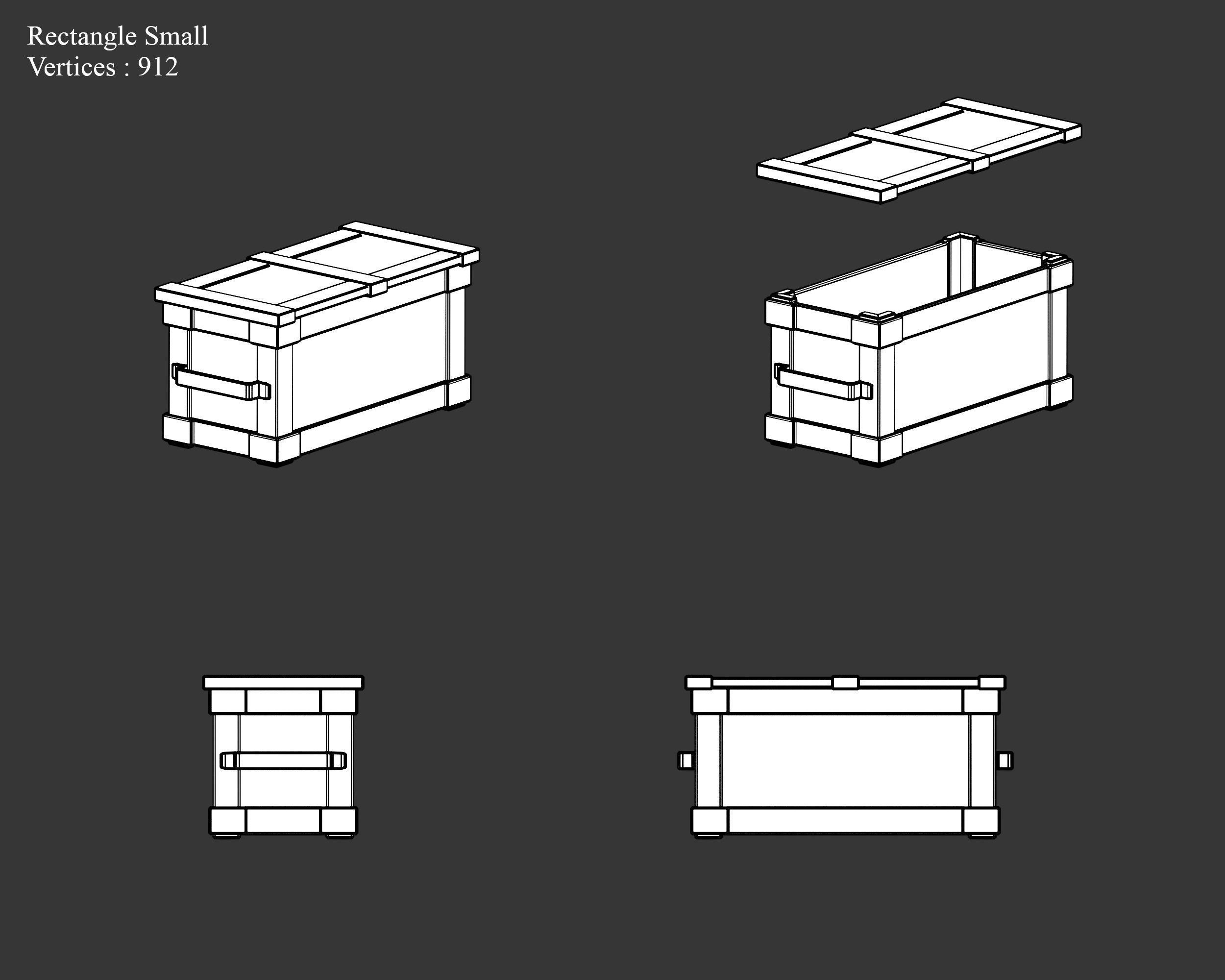 Medieval Collection Containers Metal Crates and Cans _29