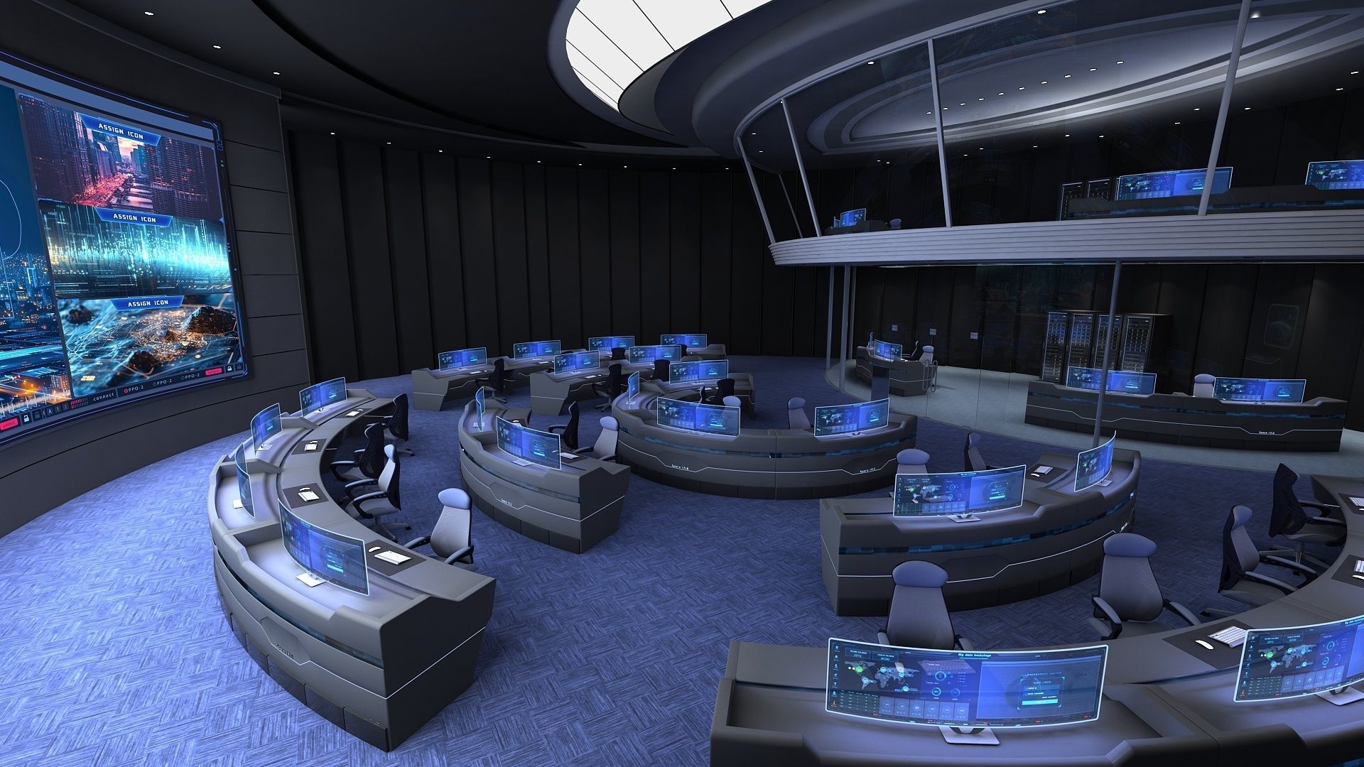 monitoring Center Command Center 3D model_10