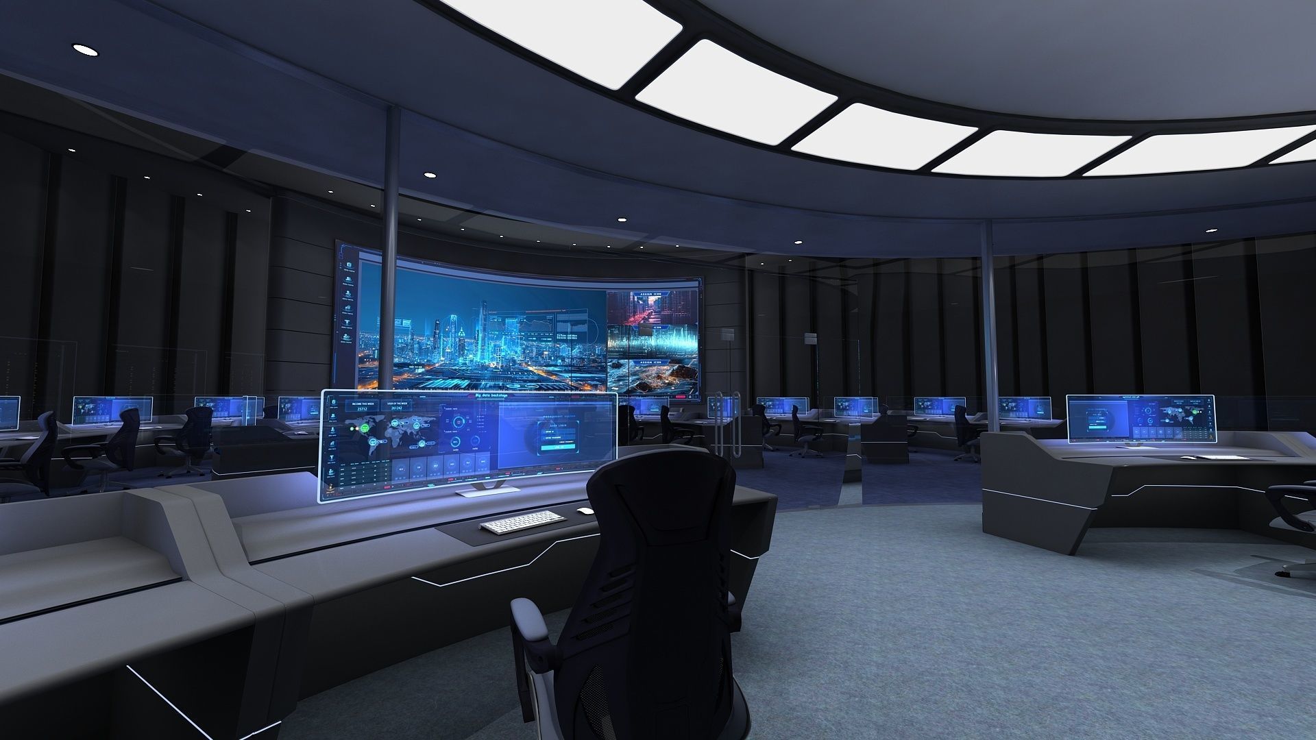 monitoring Center Command Center 3D model_8