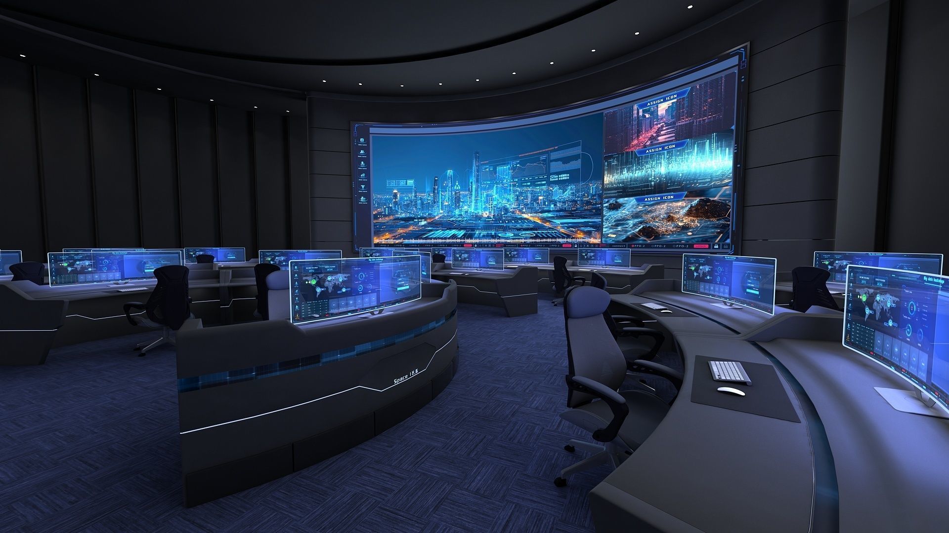 monitoring Center Command Center 3D model_5