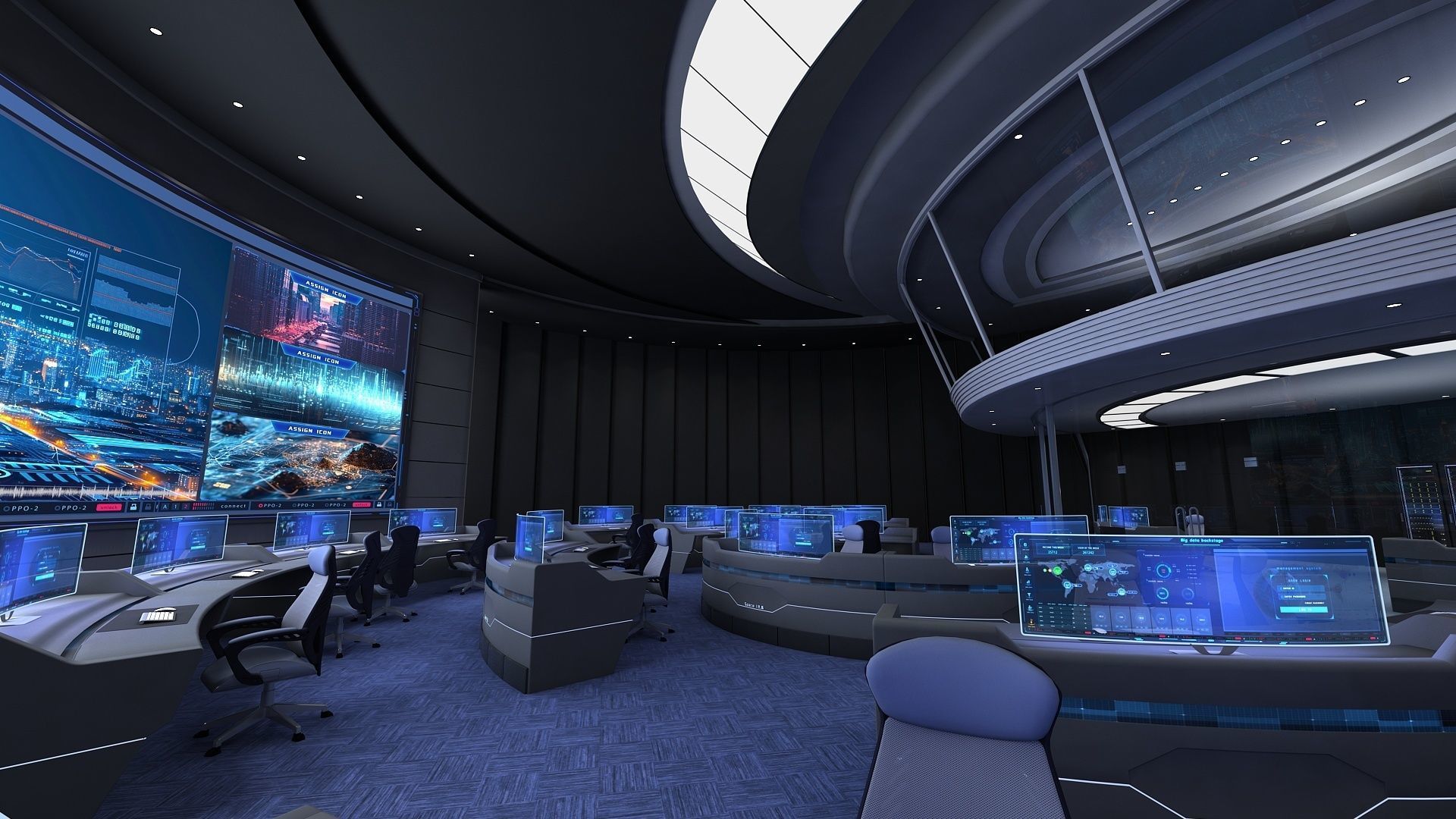 monitoring Center Command Center 3D model_6
