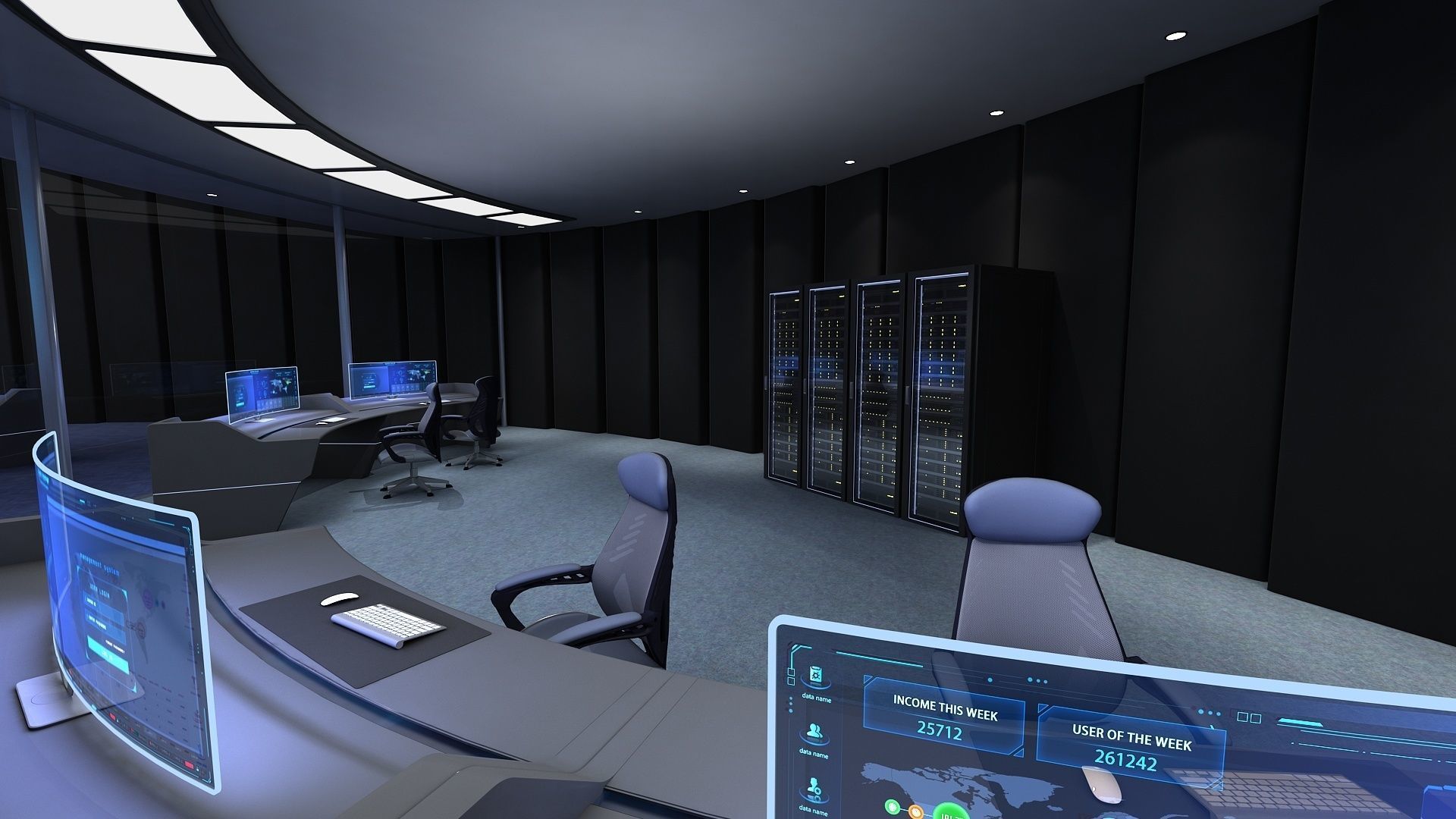 monitoring Center Command Center 3D model_11